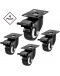 Caster Wheels, 2 inch Casters, Casters Set of 4 Heavy Duty - CLOATFET Locking Casters, Swivel Casters with Brake (Top Plate), Non Marking Black Castor Wheels for Cart Furniture Workbench